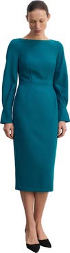 The Fold Aubrey Sculpt Crepe Dress