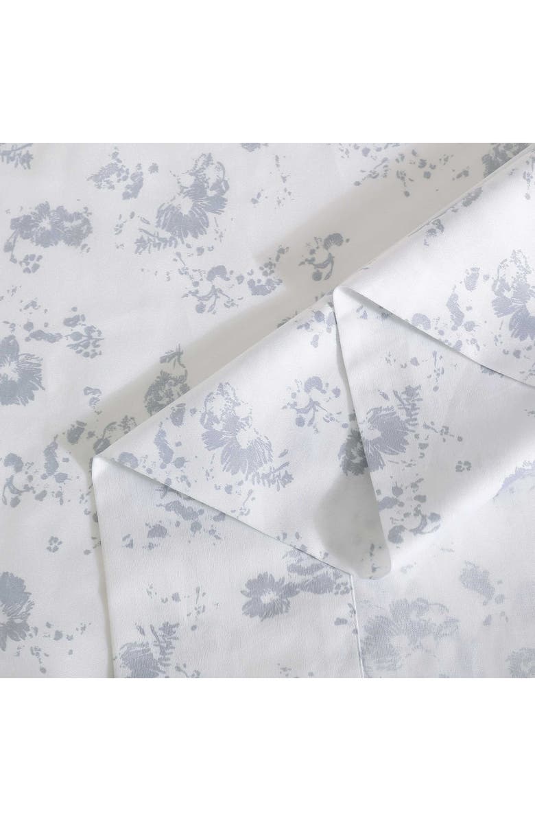 Calvin Klein Tossed Micro Floral 300 Thread Count Sateen Sheet Set, Alternate, color, Pale Blue