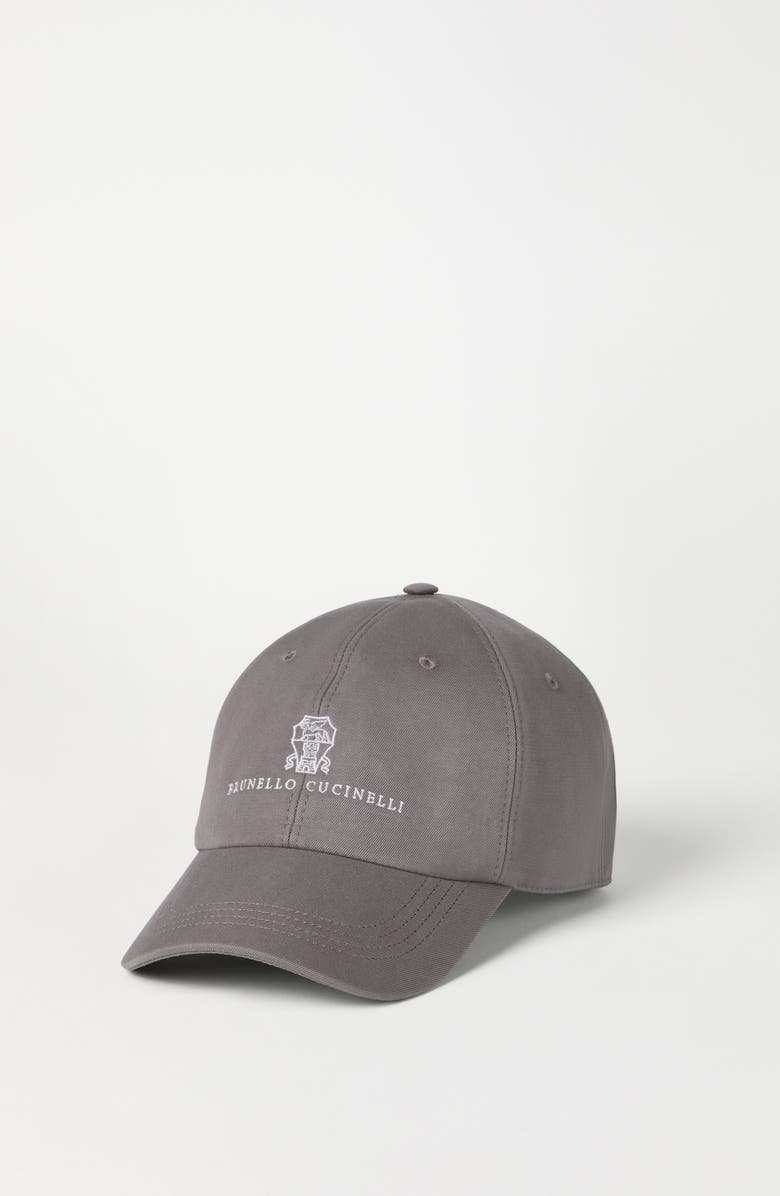 Brunello Cucinelli Baseball cap with logo, Alternate, color, Brown