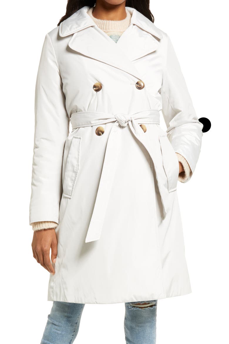 Double Breasted Trench Coat, Main, color, LIGHT SAND
