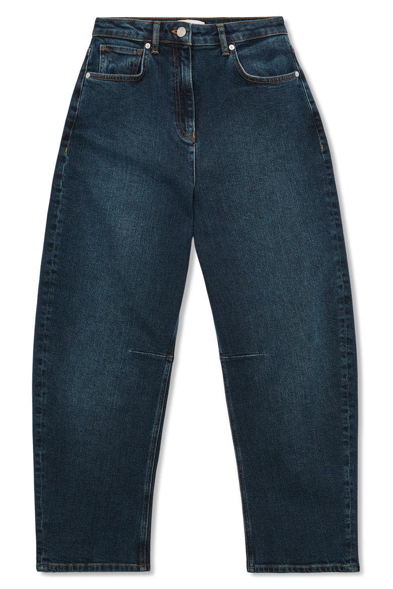 Levitt High Waist Barrel Leg Jeans, Alternate, color, ANTIQUE MID BLU