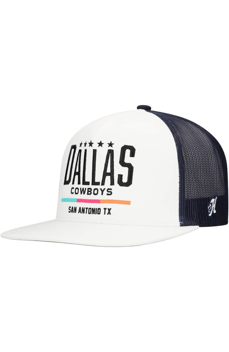 HOOEY Men's HOOey  White/Navy Dallas Cowboys  San Antonio Trucker Snapback Hat, Alternate, color, Navy