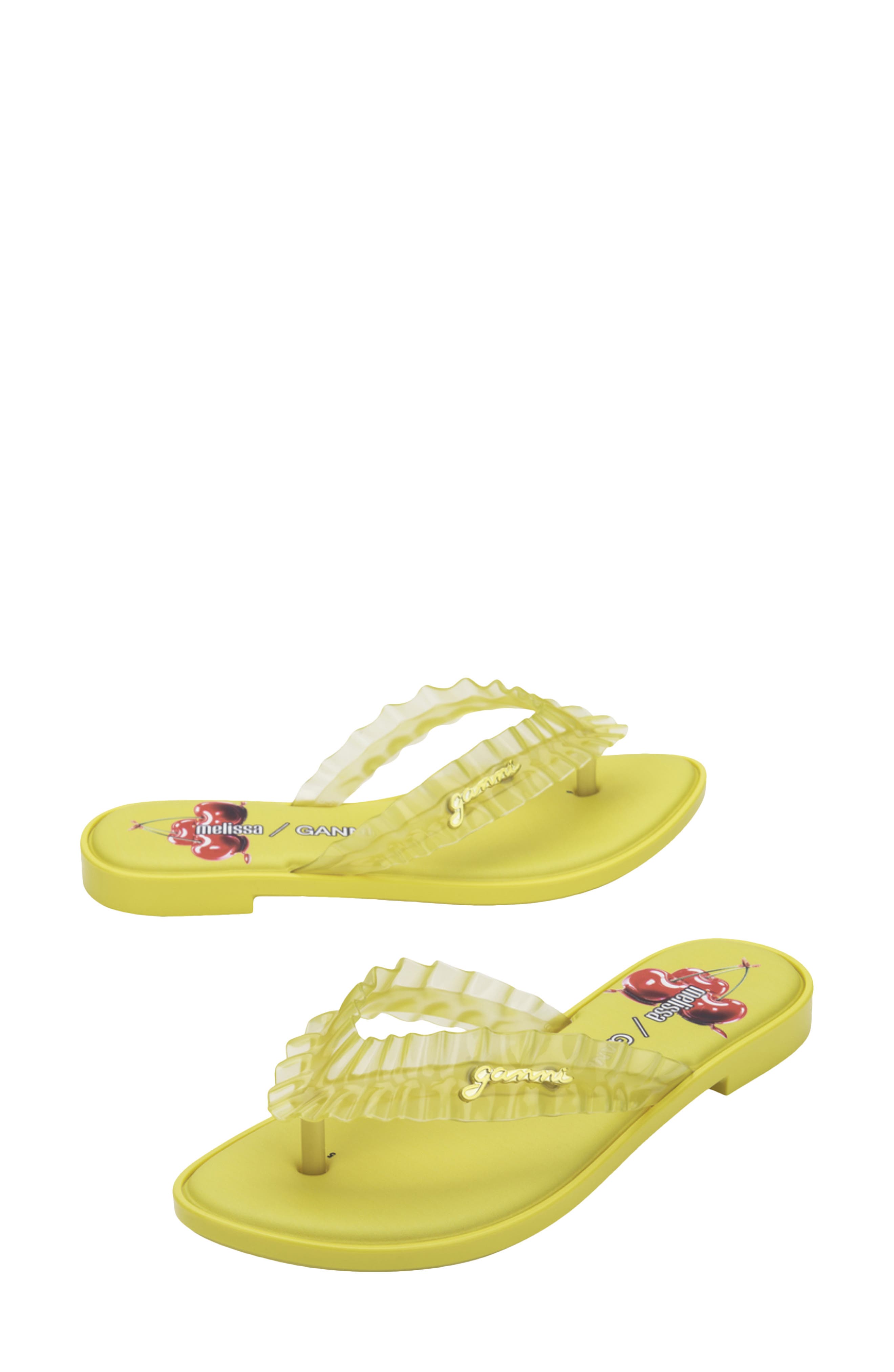x Ganni Slim Flip Flop, Alternate, color, YELLOW