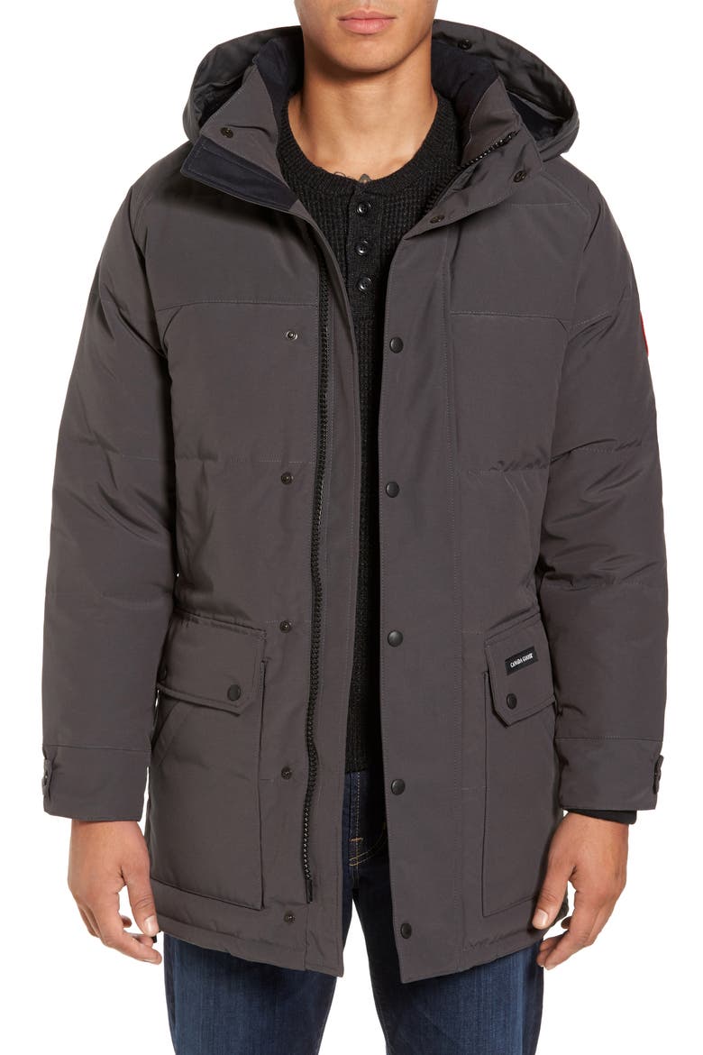 Langford Fusion Fit Parka with Genuine Coyote Fur Trim, Alternate, color, GRAPHITE