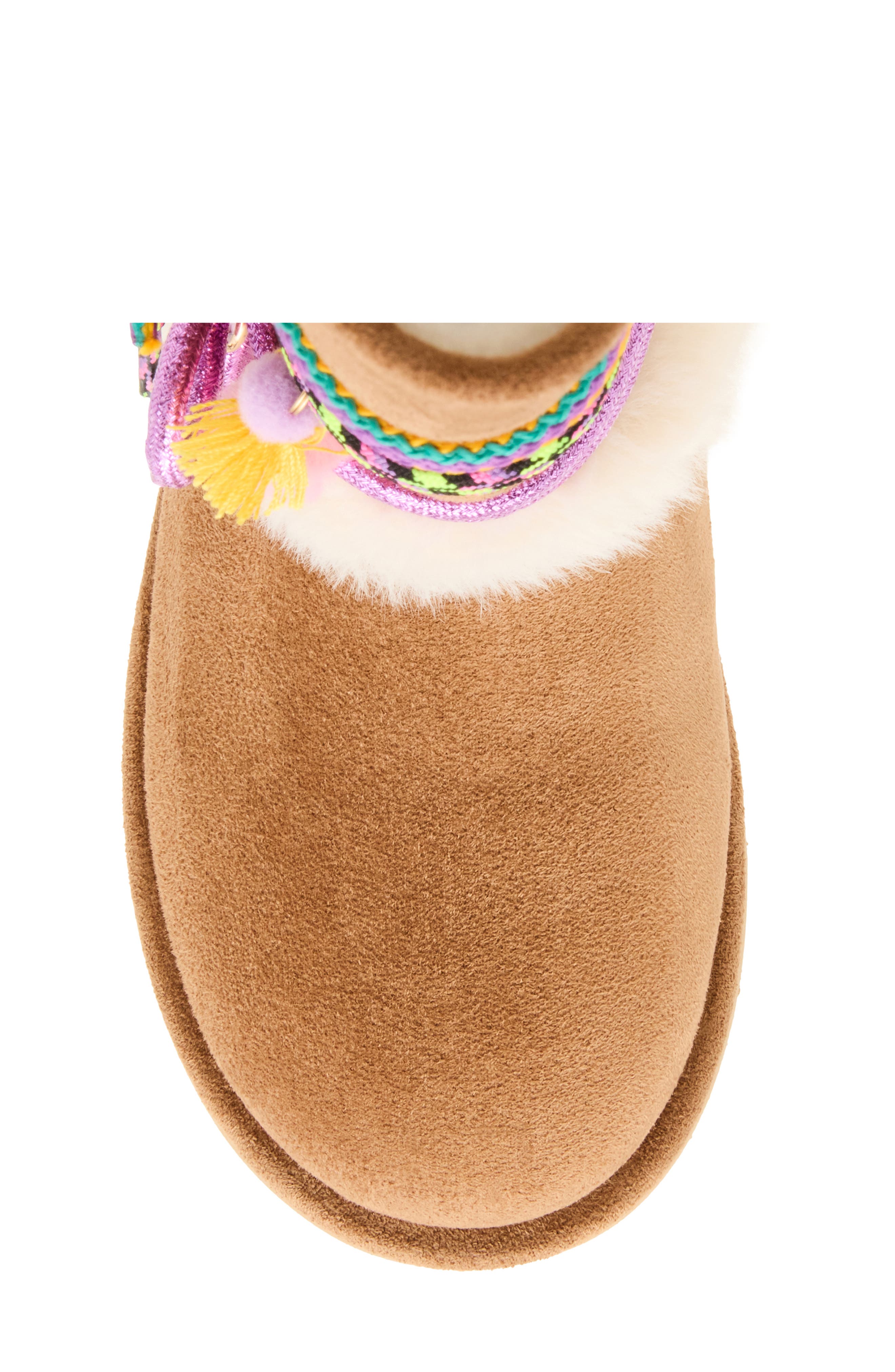Kids' Jsteffie Faux Fur Trim Boot, Alternate, color, COGNAC