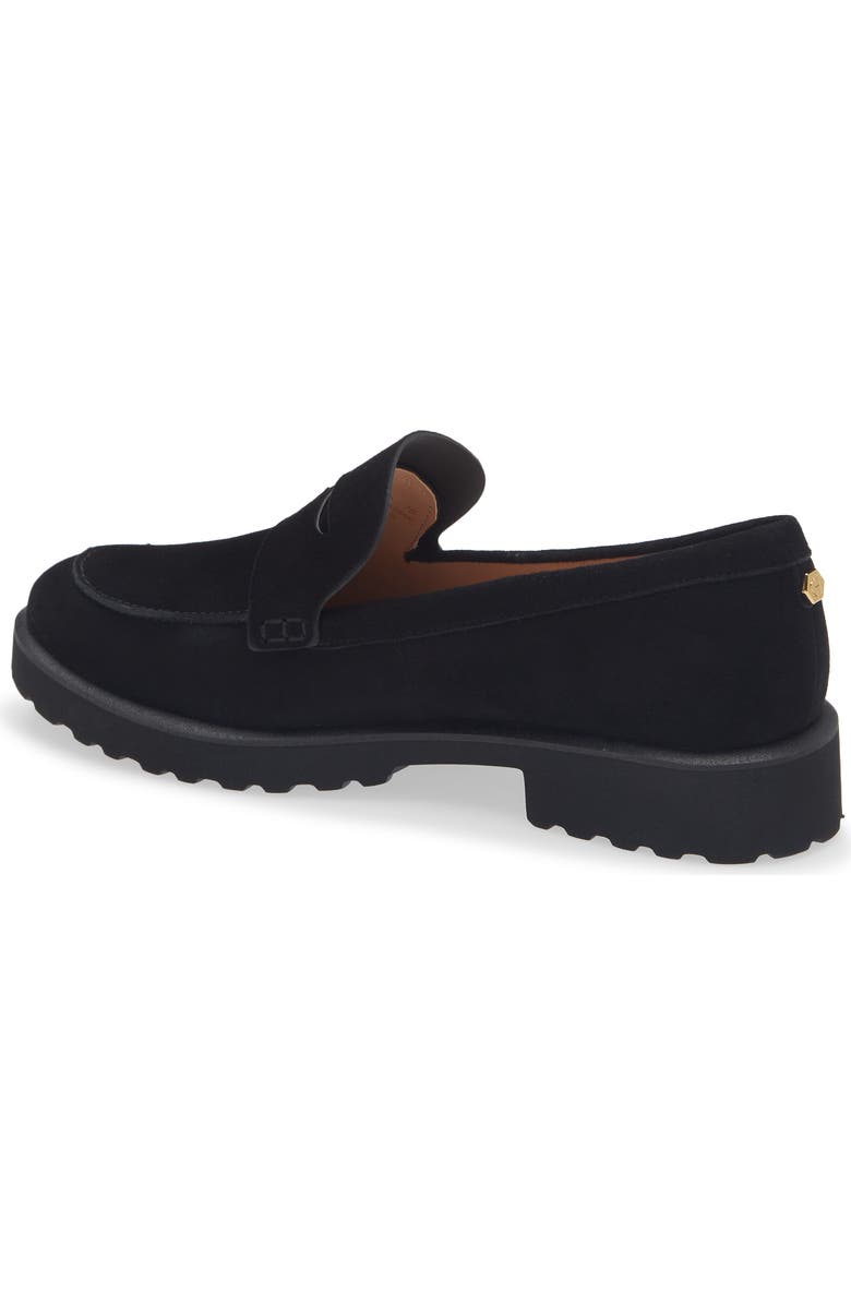 Cole Haan Gwendolyn Penny Loafer, Alternate, color, Black Suede