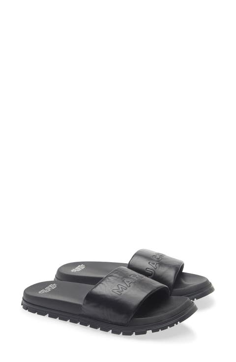 The Leather Slide Sandal