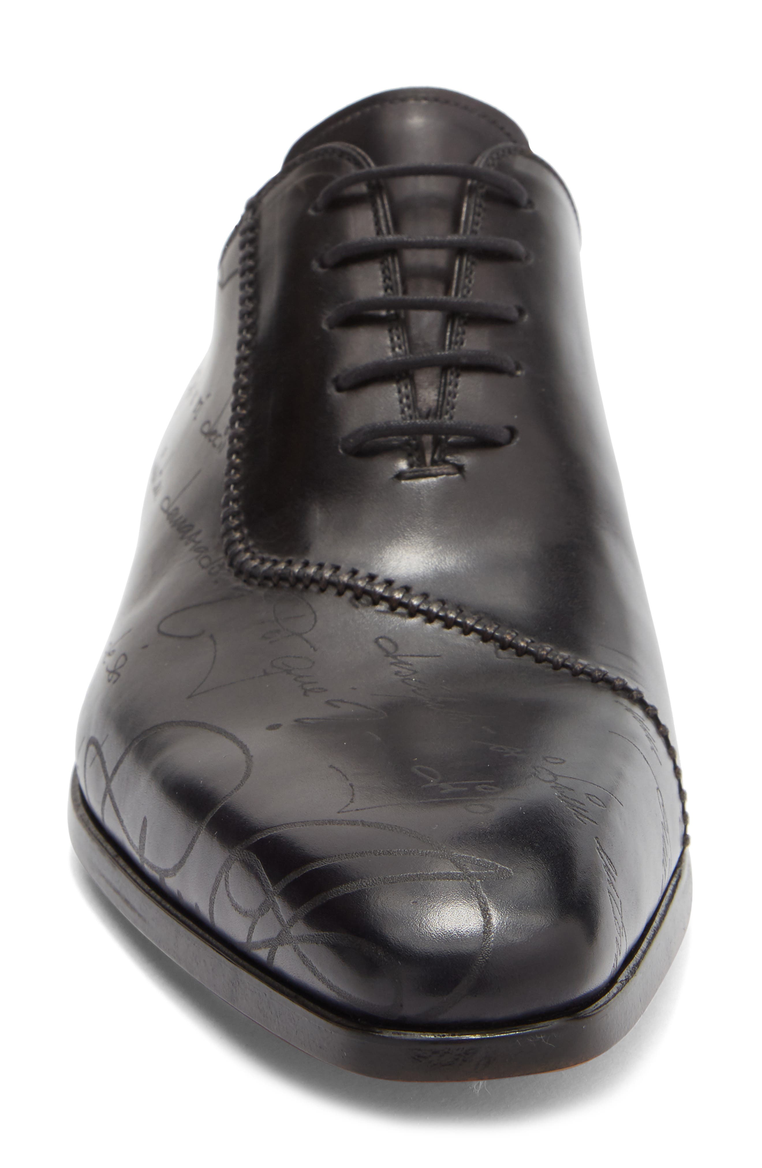 Magnanni Script Paneled Oxford, Alternate, color, Black