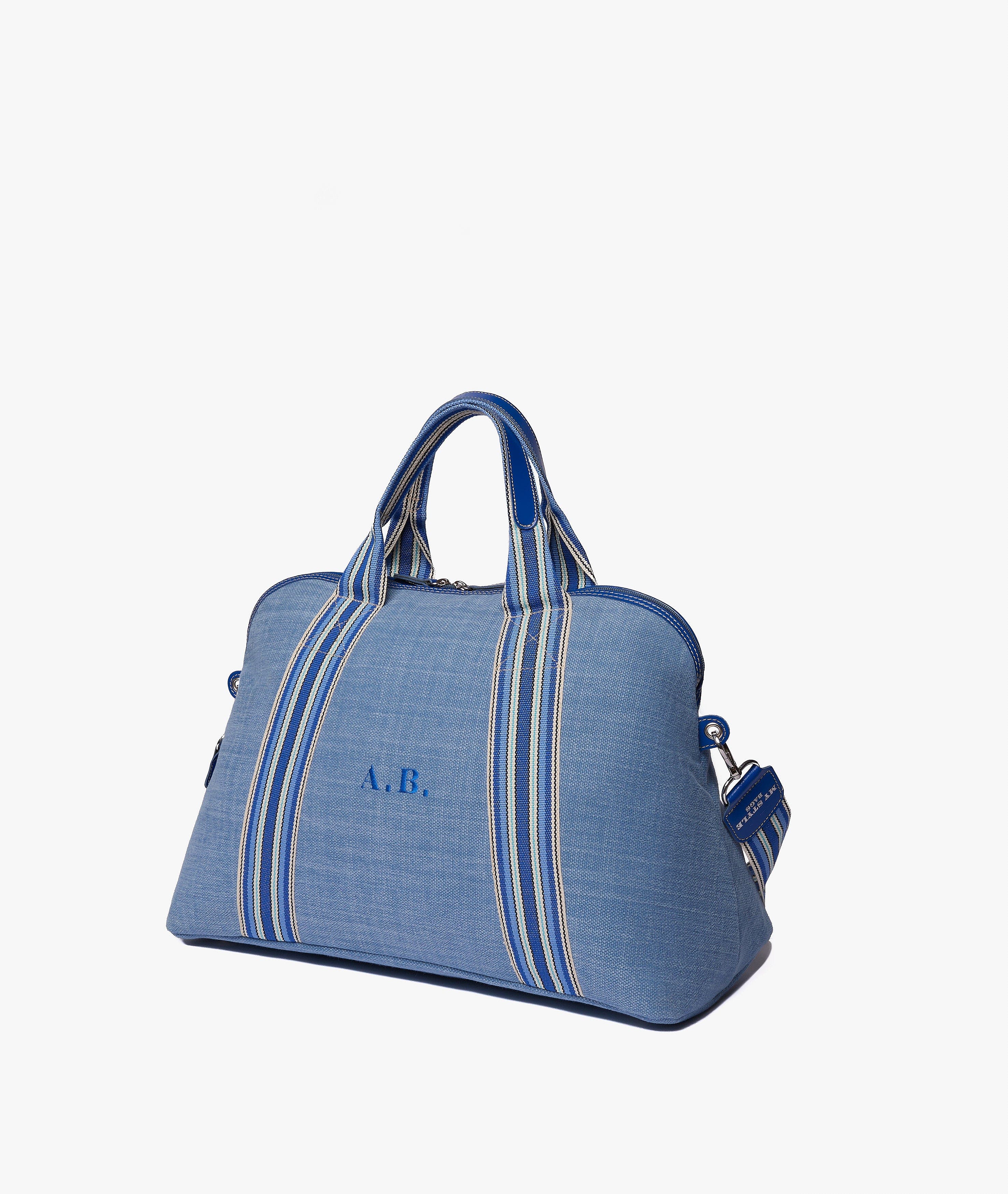 Macari London Duffel Bag, Alternate, color, Powder Blue