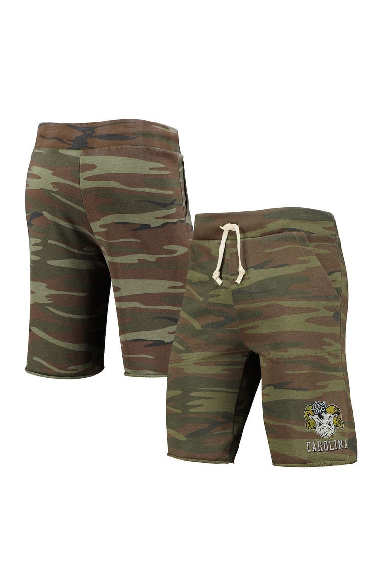 ALTERNATIVE APPAREL Men's Camo Alternative Apparel North Carolina Tar Heels Victory Lounge Shorts, Main, color, Camo