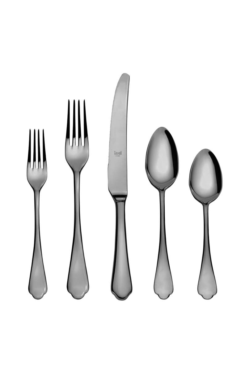 Mepra Dolce Vita Flatware Set - 5 Pieces, Main, color, Black Gold