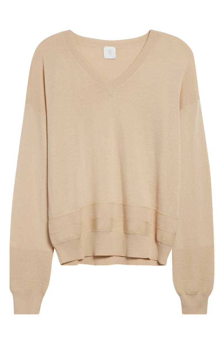 Eleventy Wool V-Neck Sweater, Alternate, color, 02 Sand