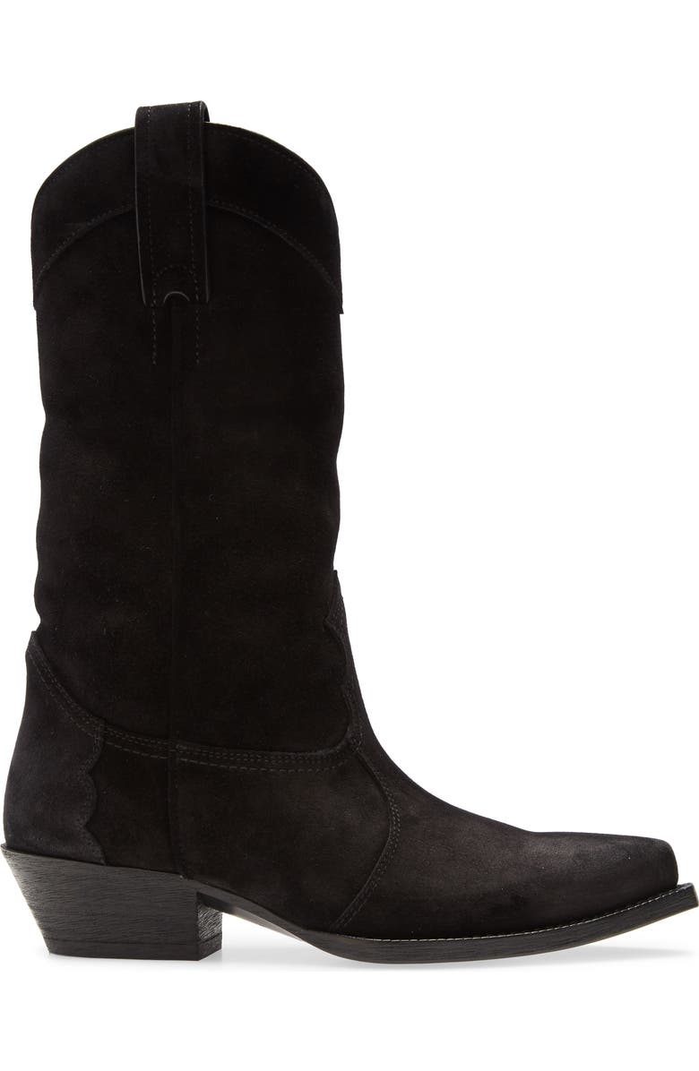 Saint Laurent Houston Suede Cowboy Boot, Alternate, color,