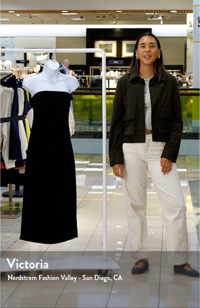 Ruched Strapless Midi Dress, sales video thumbnail