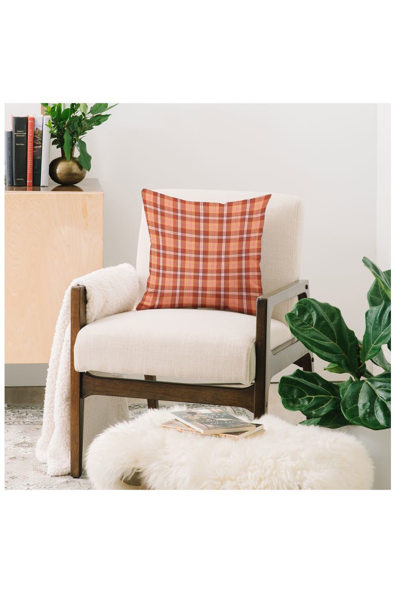 Glen Plaid Throw Pillow, Alternate, color, GLEN PLAID PEACH