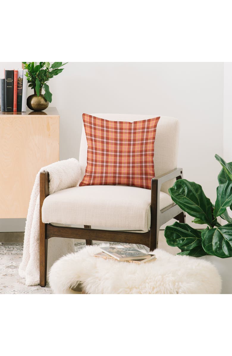 Deny Designs Glen Plaid Throw Pillow, Alternate, color, Glen Plaid Peach