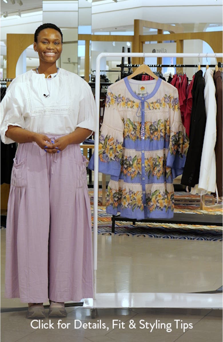 Stripes Cotton High-Low Cover-Up Dress, sales video thumbnail