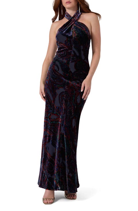 Marbella Devoré Velvet Gown