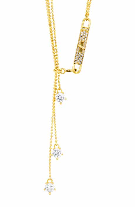 Multi Row Chain Pavé Link Necklace