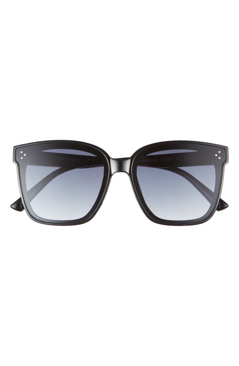 Vince Camuto 63mm Square Sunglasses, Main, color, Black
