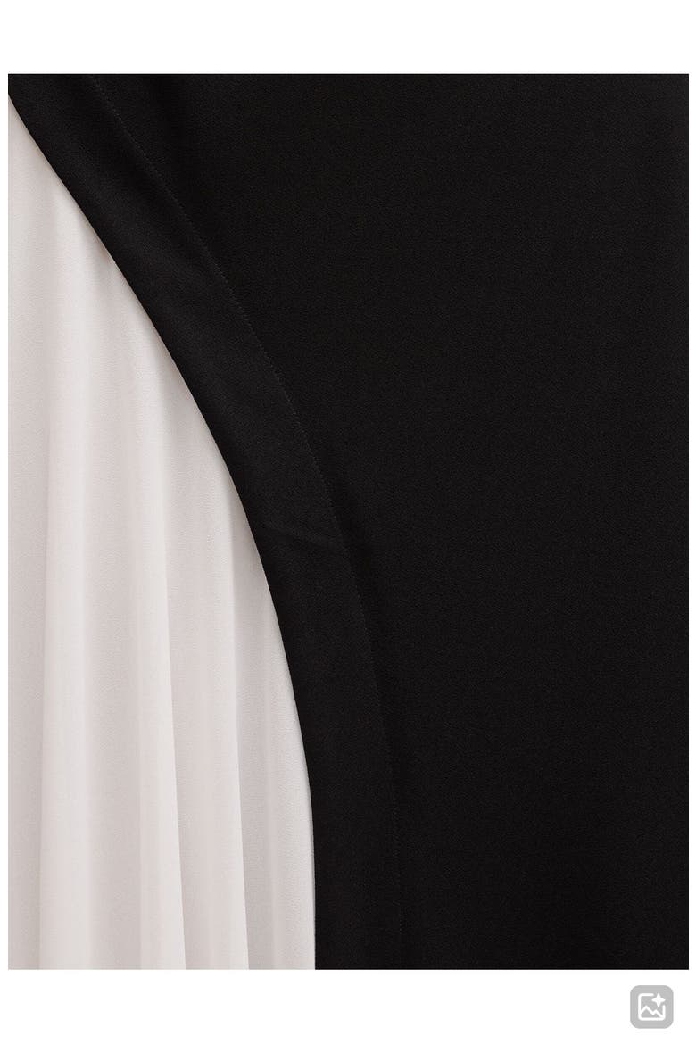 Candace Contrast Maxi Dress, Alternate, color, BLACK/ WHITE