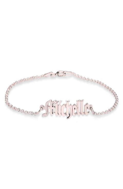 Personalized Nameplate Pendant Bracelet