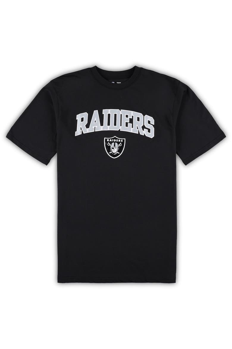Men's Concepts Sport Black/Heather Gray Las Vegas Raiders Big & Tall T-Shirt & Pajama Pants Sleep Set, Alternate, color, Black