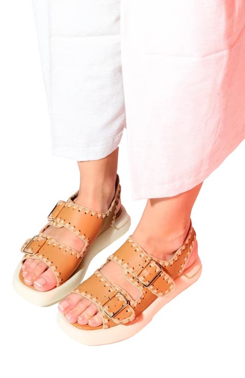 Douro Braided Rope Strap Leather Sandal (Women)