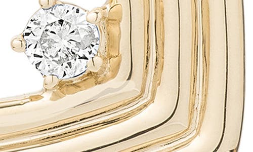 Shop Adina Reyter Groovy Heart Charm Pendant In Yellow Gold/diamond