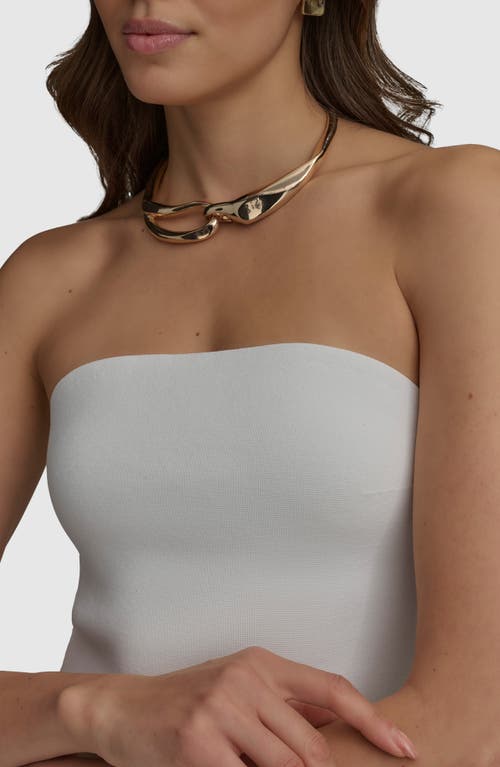 Shop Donna Karan New York Knit Bandeau Top In Cream