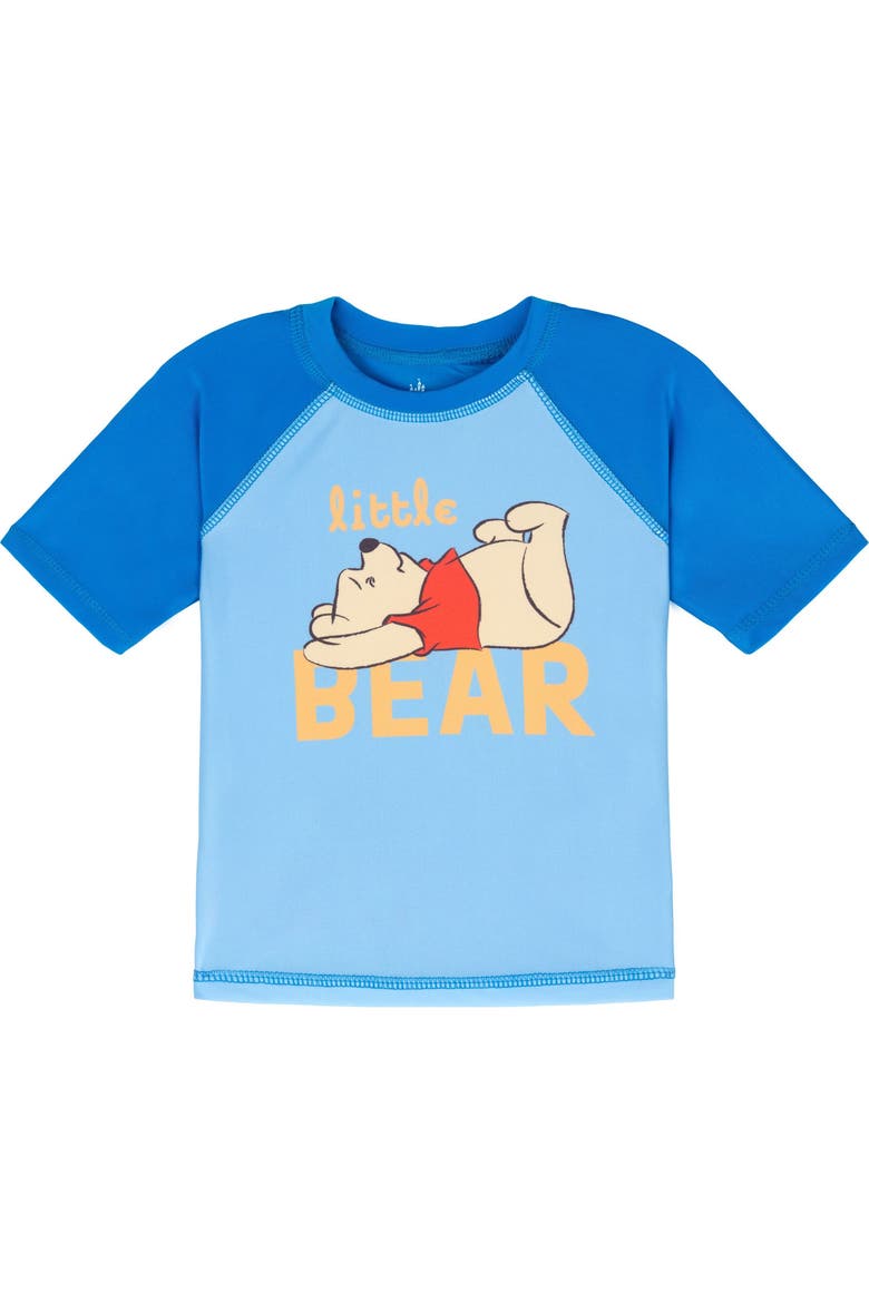 Winnie the Pooh Swimwear 2-Piece Rash Guard and Swim Trunks Set, Alternate, color, Navy Blue Winnie Pooh