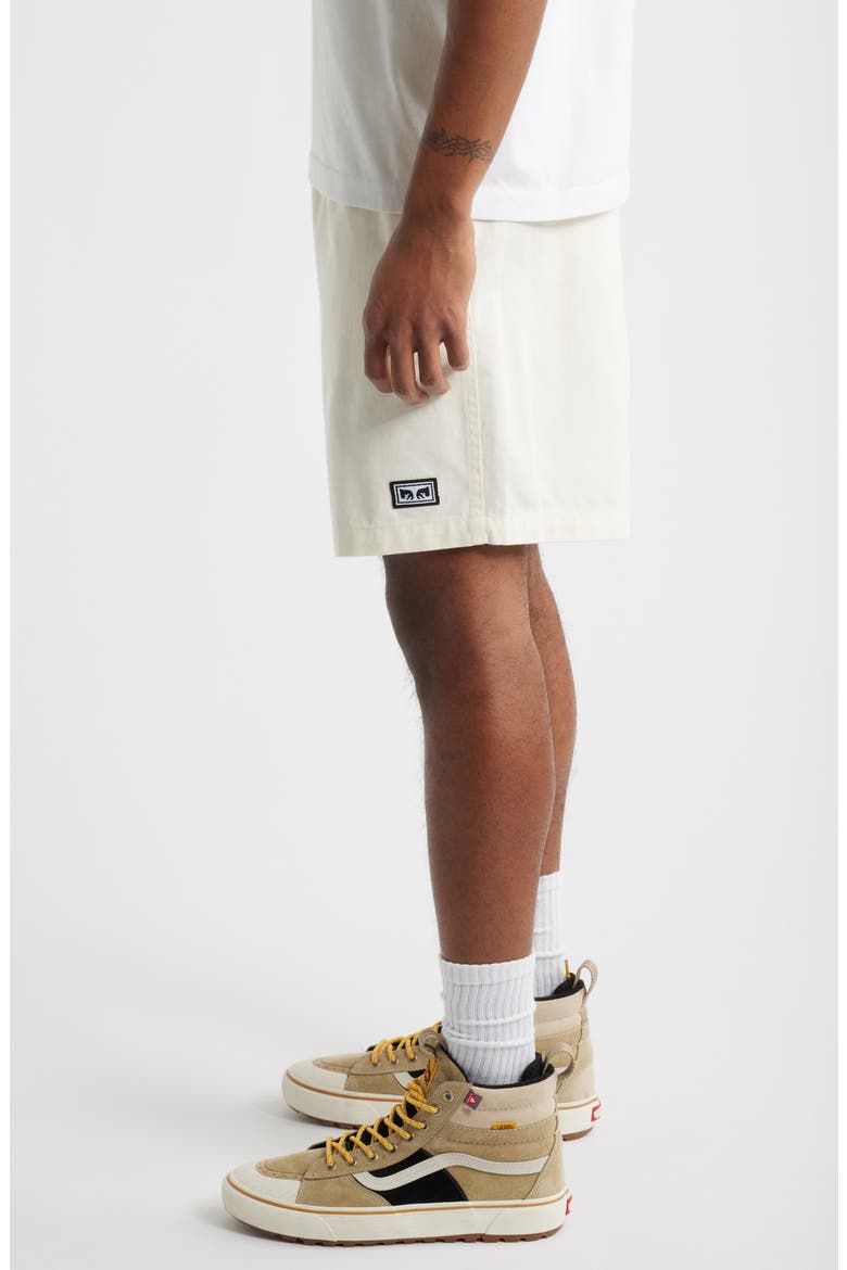Men's Easy Relaxed Cotton Twill Shorts, Alternate, color, UNBLEACHED