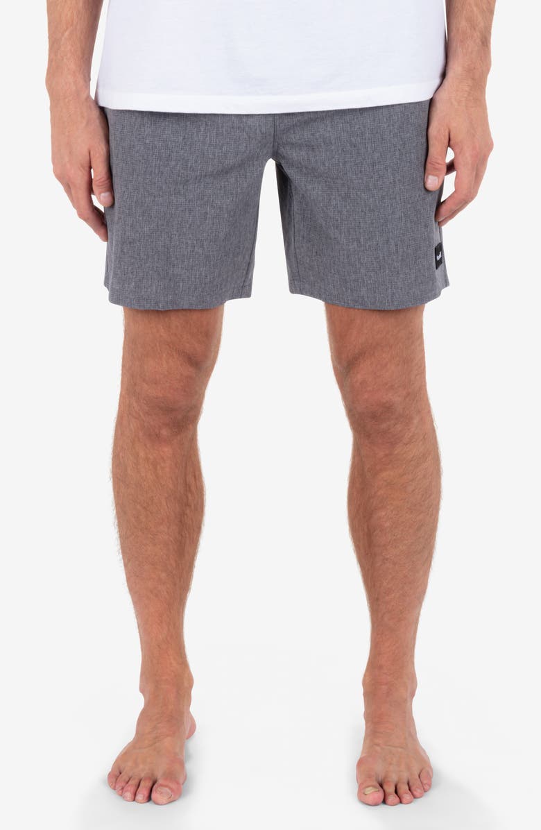 Hurley Phantom Flow Board Shorts, Main, color, Black Heather