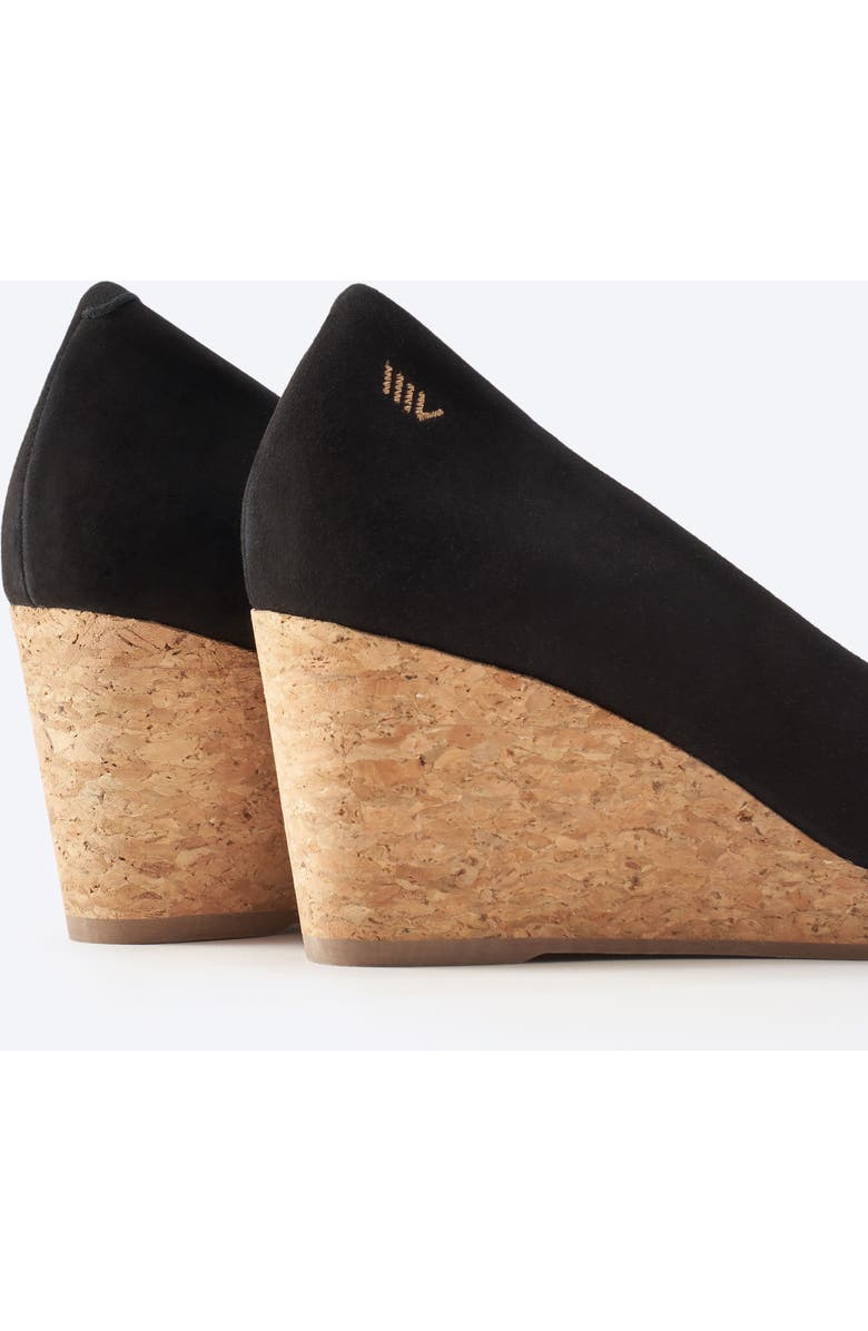 VISCATA Riera Suede Cork Wedges, Alternate, color, Black