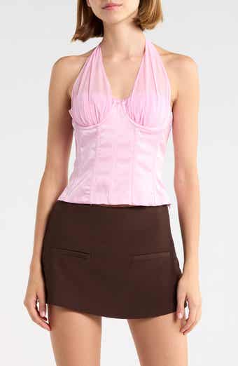 Ashley Mesh Strap Halter Top