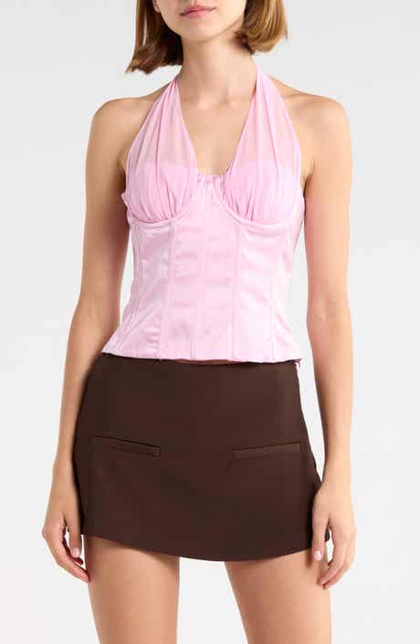 Ashley Mesh Strap Halter Top