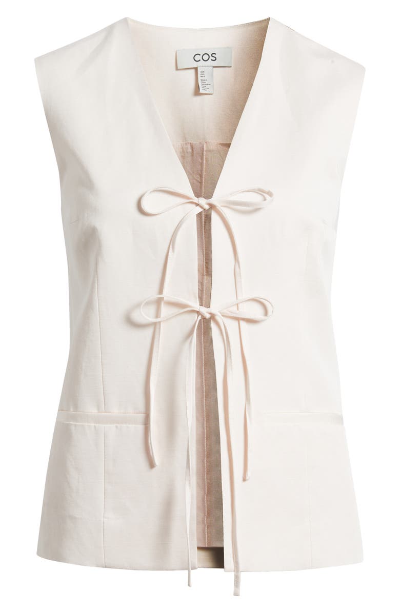 COS Sweetcorn Tie Closure Vest, Alternate, color, Pink Dusty Light