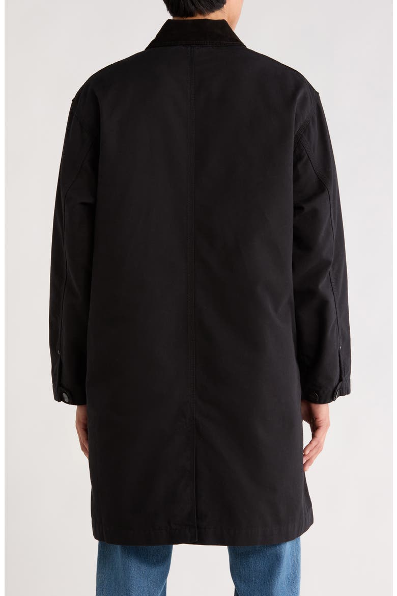 Webster Cotton Canvas Coat, Alternate, color, BLACK / BLACK RINSED