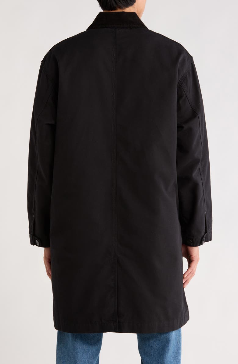 Carhartt Work In Progress Webster Cotton Canvas Coat, Alternate, color, Black / Black Rinsed