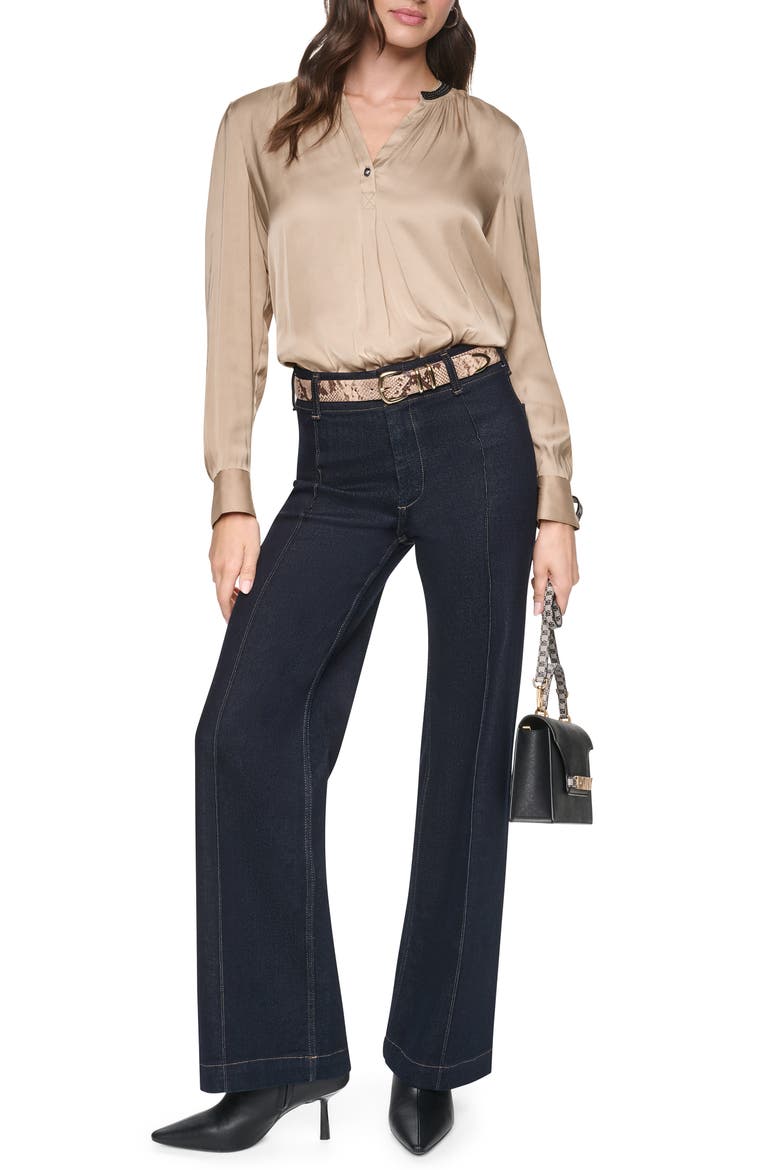 Park Satin Top, Alternate, color, TRAVERTINE