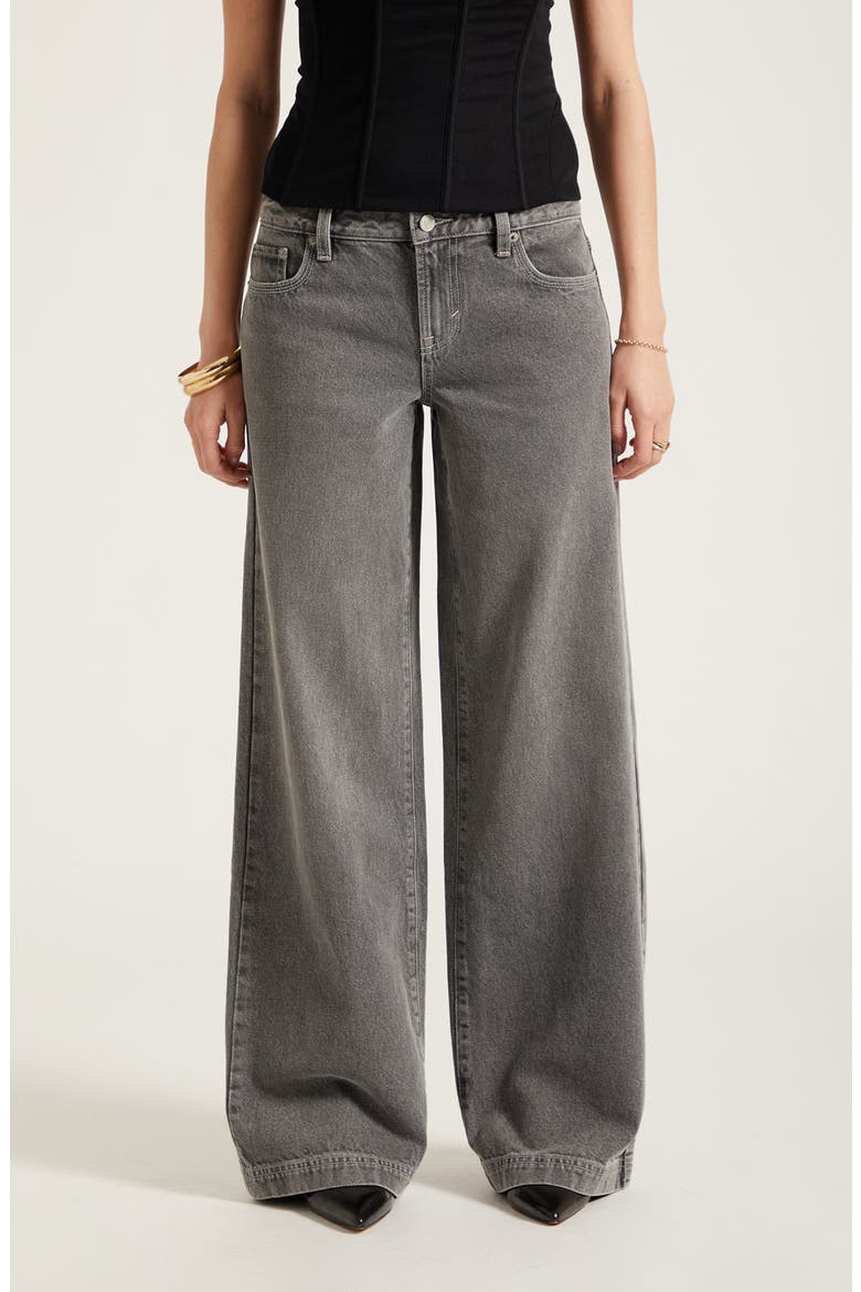 Casey Low Rise Denim Baggy Wide Leg Jeans, Main, color, GRAY
