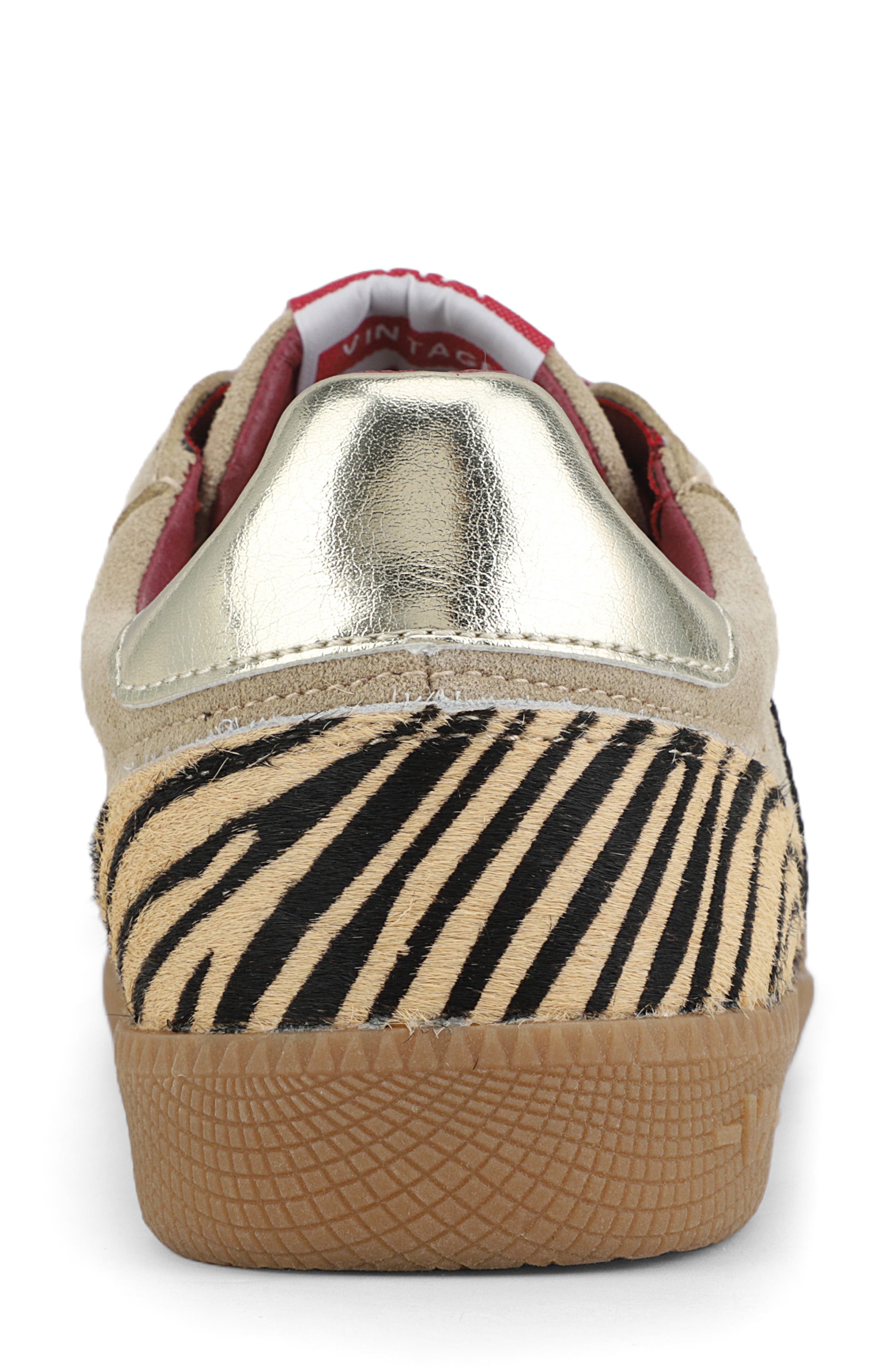 Dreamer Faux-Shearling & Leather Sneaker, Alternate, color, BEIGE/ TIGER PRINT