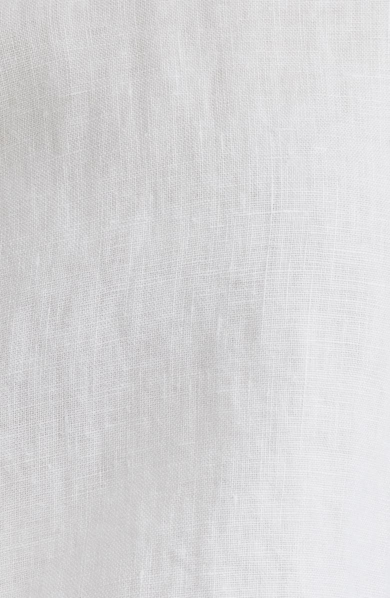 MANGO Samara Linen Button-Up Shirt, Alternate, color, White