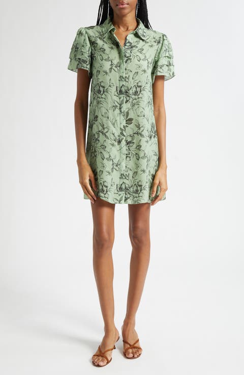 Jem Floral Short Sleeve Shirtdress