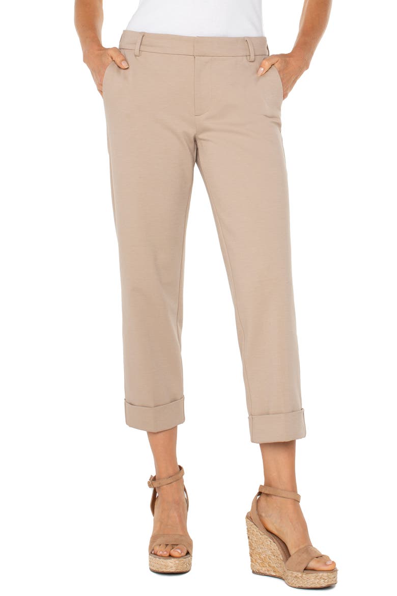 Kelsey Crop Tapered Pants, Alternate, color, BISCUIT TAN