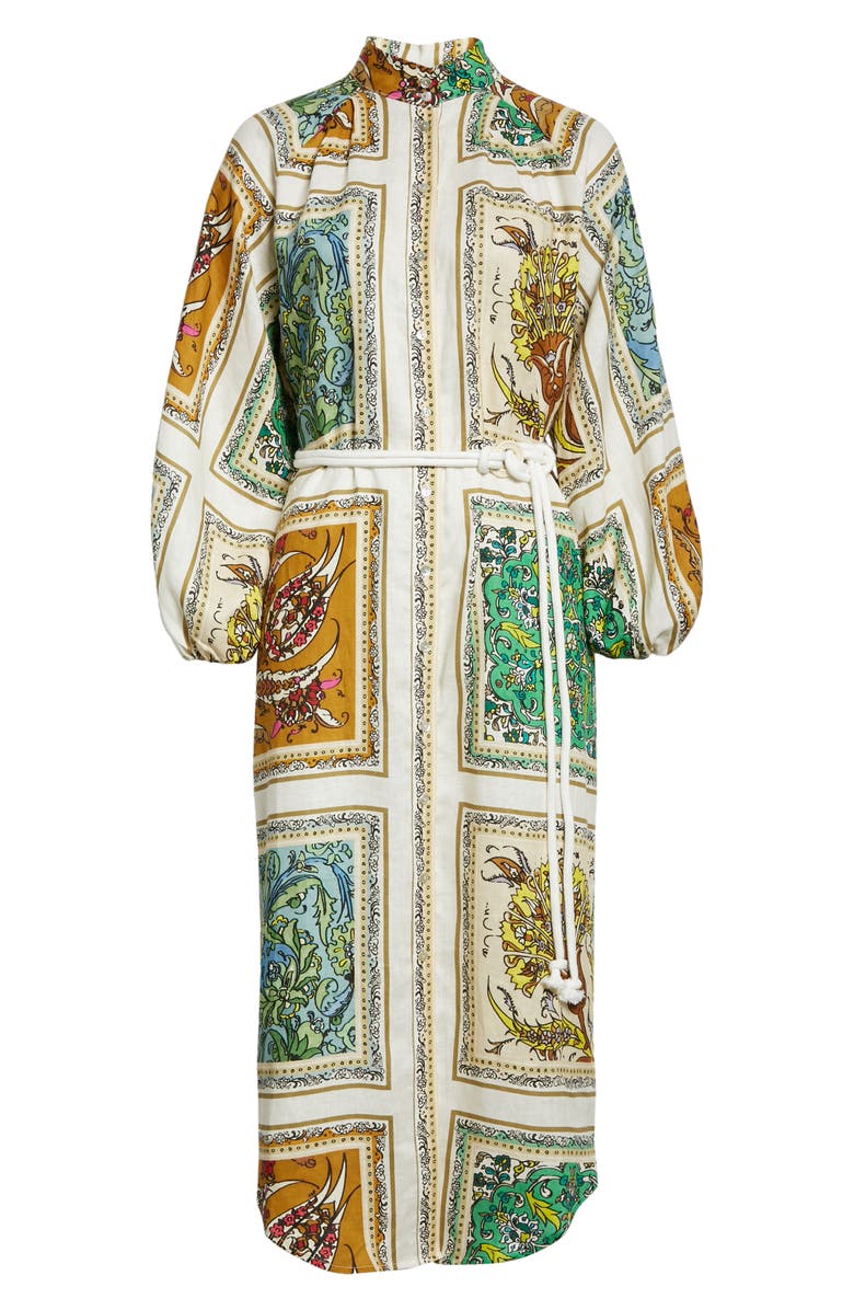 ALEMAIS Delphine Long Sleeve Linen Shirtdress, Alternate, color, 