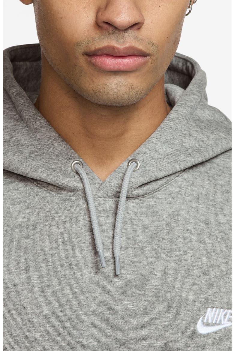 Club Fleece Pullover Hoodie, Alternate, color, DARK GREY HEATHER/ LIGHT GREY