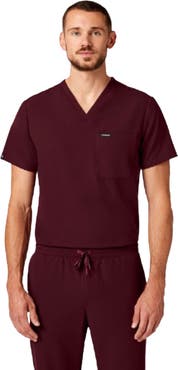 JAANUU Holmes Men's 1-Pocket Classic V-Neck Scrub Top
