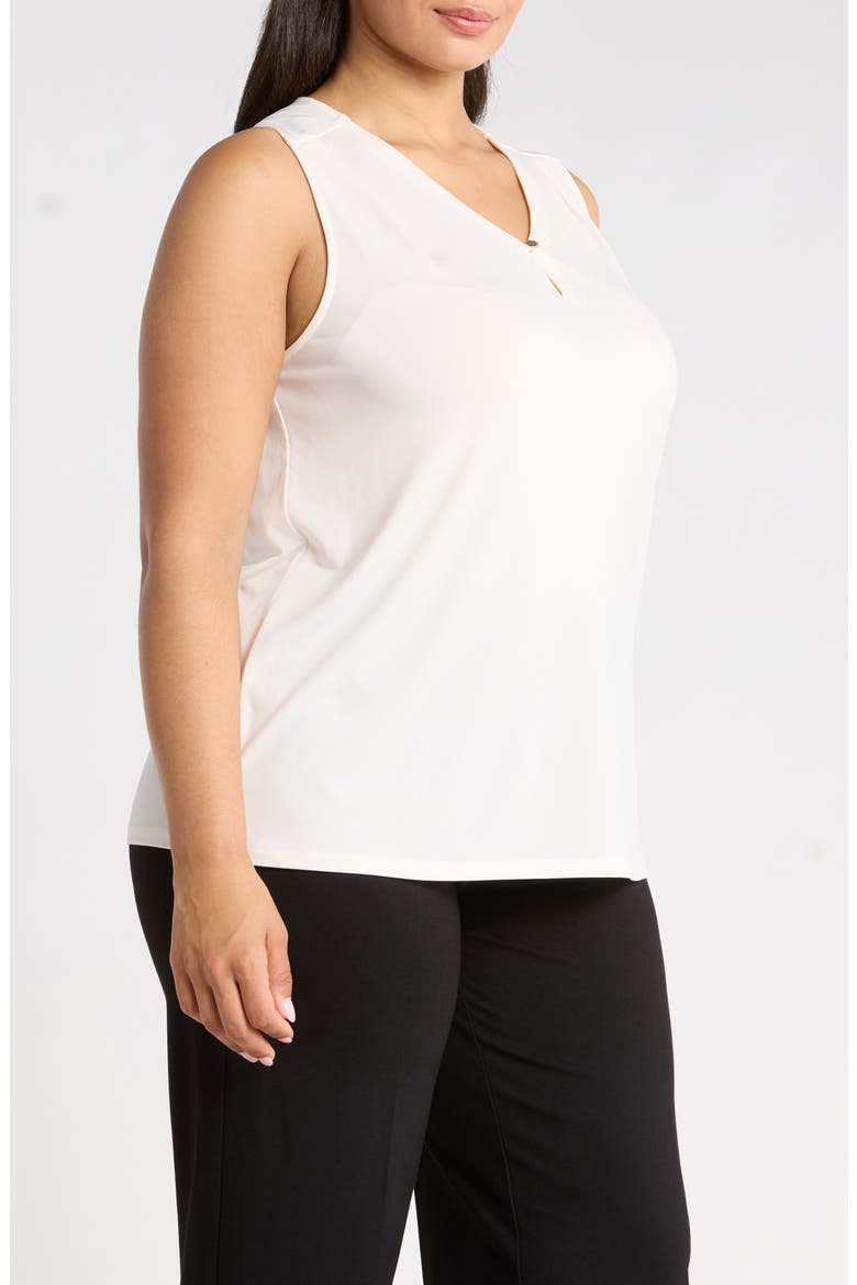 Keyhole Sleeveless Top, Alternate, color, WHITE DOVE