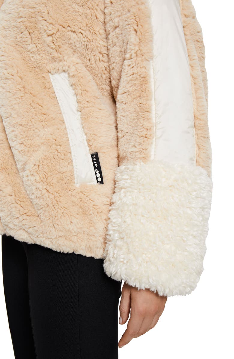 OOF WEAR Oversize Faux Fur Jacket, Alternate, color, Sabbia